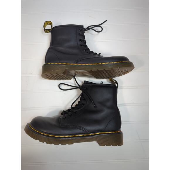 Dr. Martens 1460 Boot Black Kids 3 Lace Up Zip Up - Picture 4 of 9